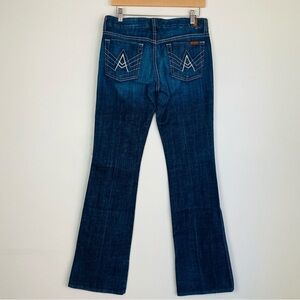 7 for all mankind dark wash “A pocket” low rise flare y2k jeans. Size 29.